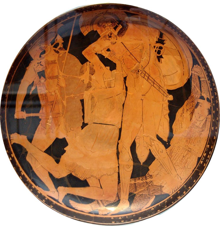 Kylix With Achilles Killing Penthesilea 